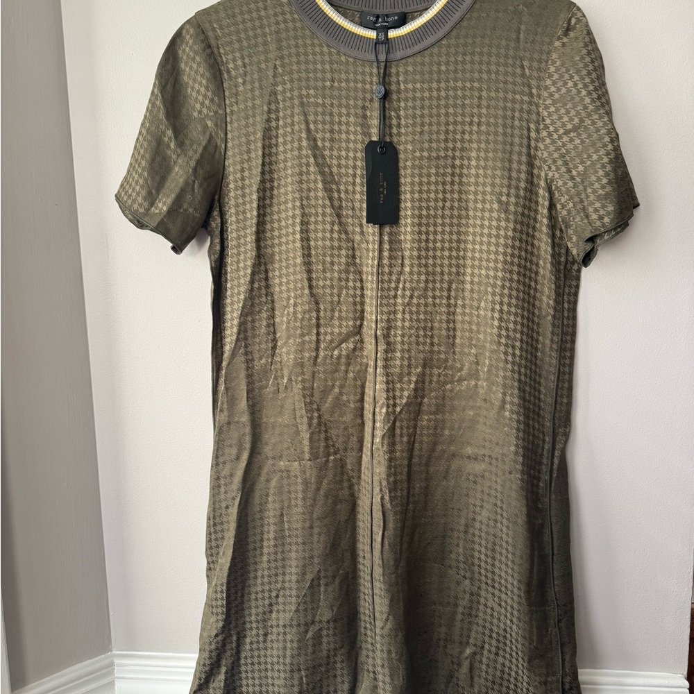 Rag& bone Short Sleeve Olive Ali T-Shirt Dress Size XS